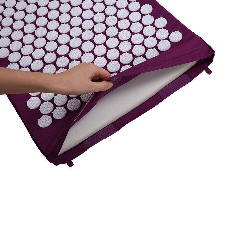 Акупрессурный массажный коврик для снятия боли в спине и шеи Органическое льняное белье без сумки для переноски (4)
